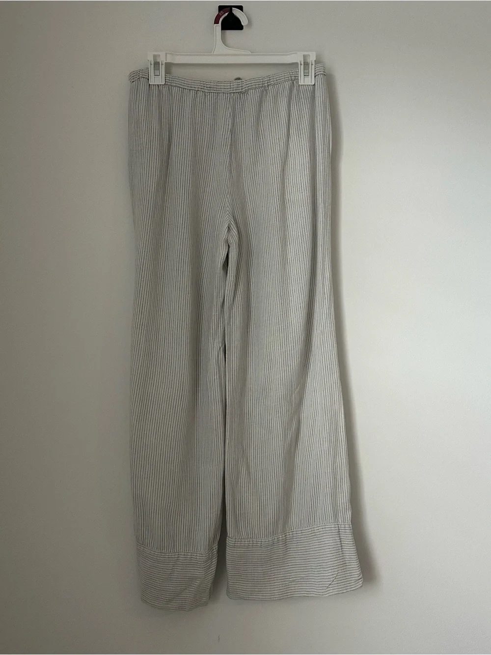Zara Wide Leg Stripe Linen Pants